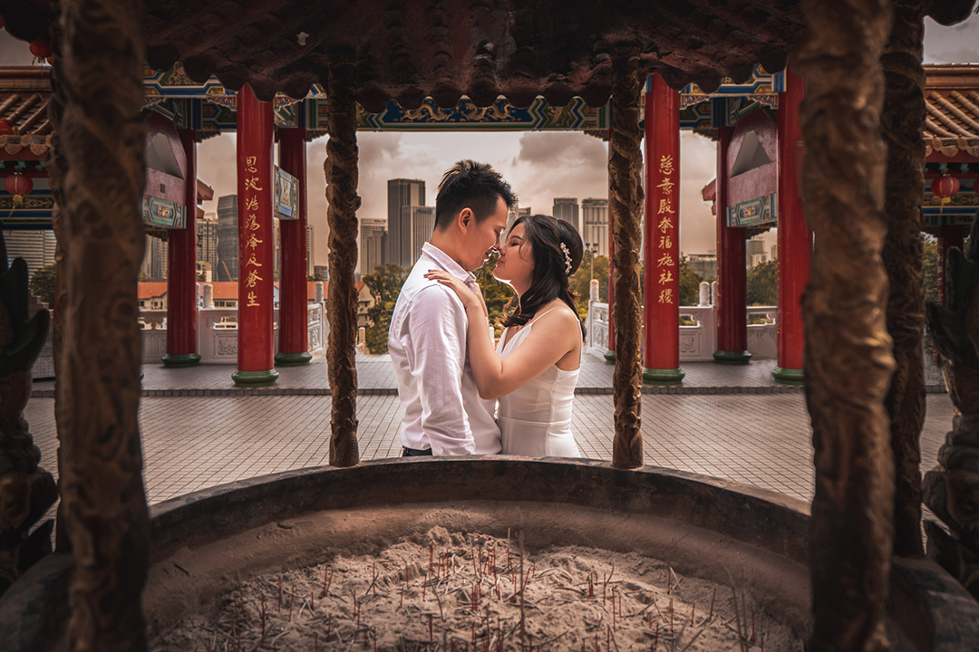 Wedding in Thean Hou Temple photography
